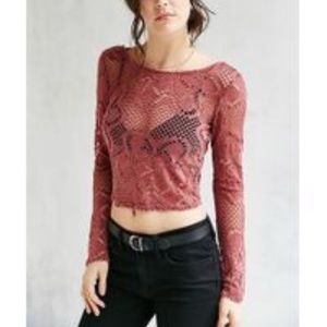 Urban Outfitters OFU Cutwork crew